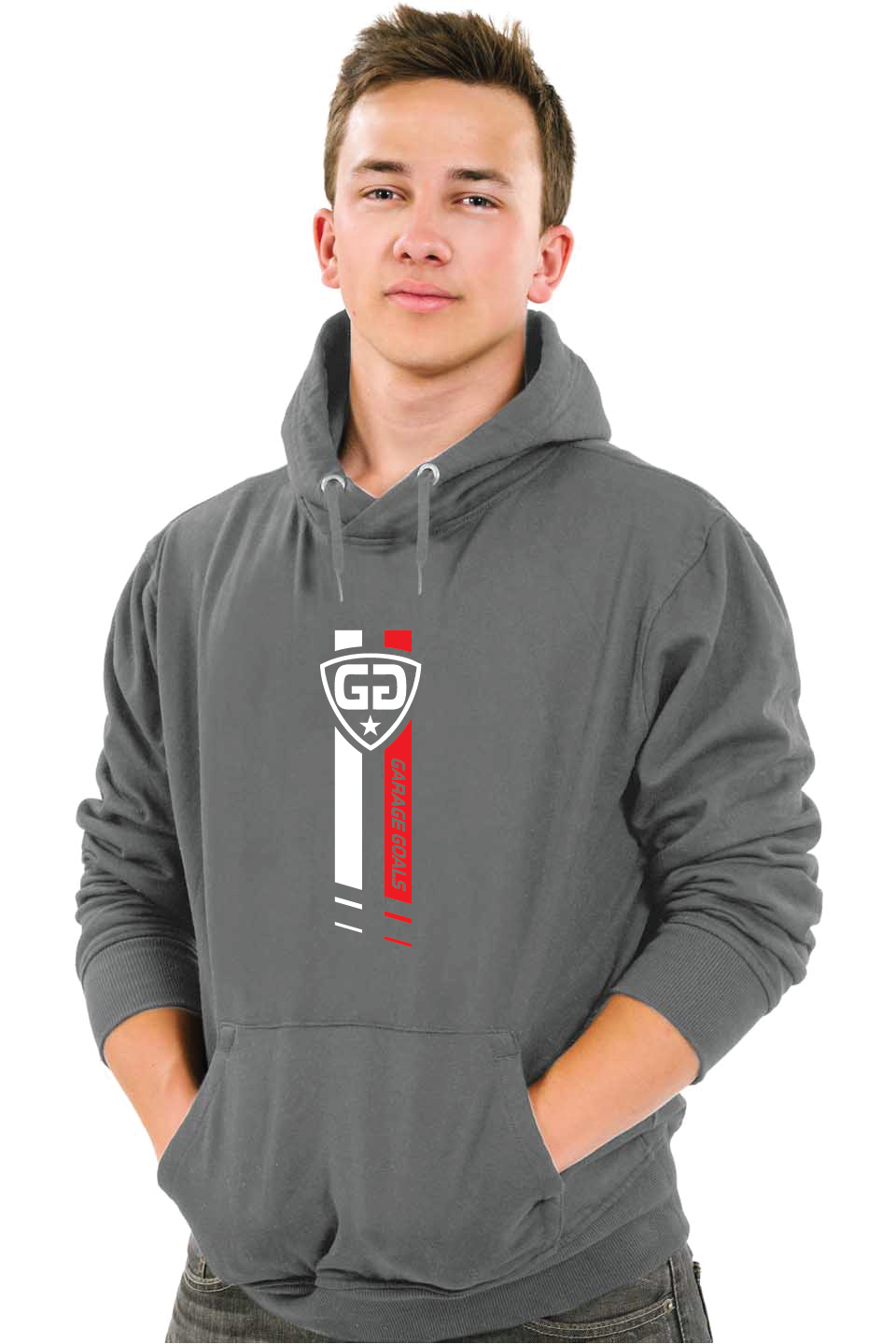 GG star M hoodie gray